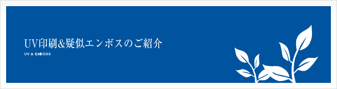 UV加工 & 疑似エンボス加工